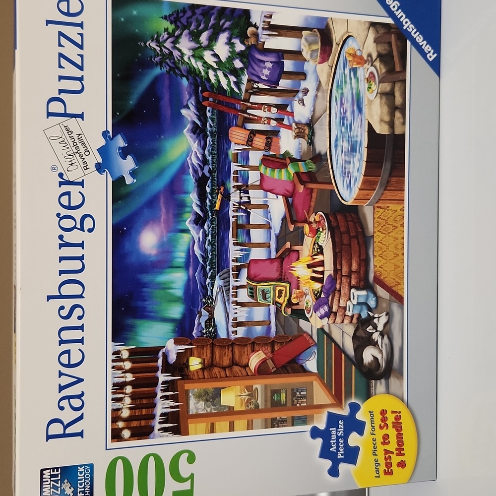 Ravensburger 500 Piece Puzzle Northern Lights Aurora Borealis Large Format Comp